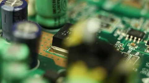 Futuristic Modern High Technology Circuit Electrical Connection Radio Board Stock Footage 8765668