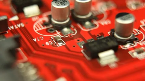 Futuristic Modern High Technology Hi Tech Capacitors Communication Connection Stock Footage 8765499