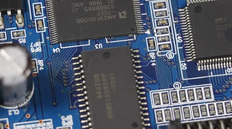 Futuristic Modern High Technology Hi Tech Board Rotate Rotation Hitech Circuits Stock Footage 44354271