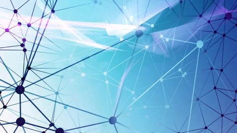 Futuristic modern motion art, algorithms connected lines Video stock 117249594