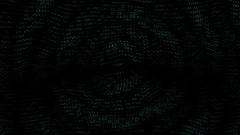 Futuristic Modern Neon Glowing Geometric Shape Animation Stock Footage 337022371