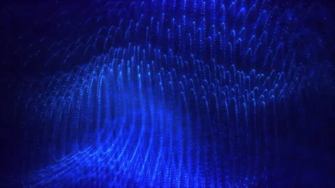 Futuristic modern stylish blue abstract looped seamless animation of glowing Stock Footage 257939673