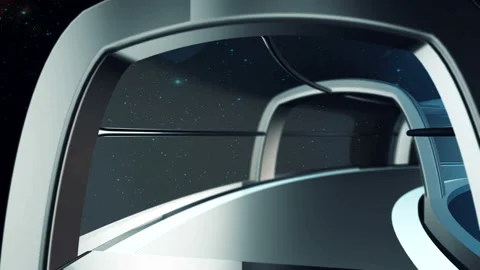 Futuristic modern train, monorail fast driving in sci fi tunnel, coridor Stock Footage 93933215