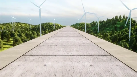 Futuristic, modern train passing on mono rail. Ecological future concept. 스톡 동영상 73023588