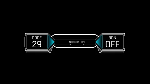 Futuristic Module Status Panel With System Off Indicator Vidéo 341520774