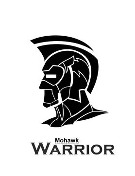 Futuristic mohawk, artwork of mohawk head. Stock Illustration