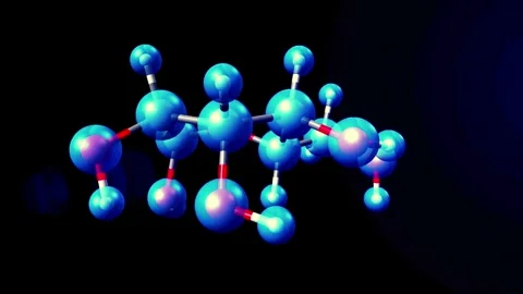 Futuristic Molecular Design Animation | 4K Science, AI, and Research Stock Footage 300767308