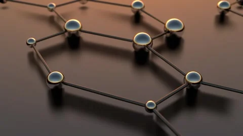 Futuristic Molecular Structure Video stock 300555432