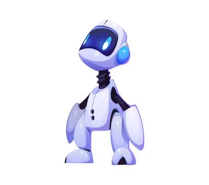 Futuristic monkey robot character, animal mascot Illustrazione stock