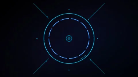 Futuristic Motion Animation of Circular Digital Interface. Stock-Footage 336610670