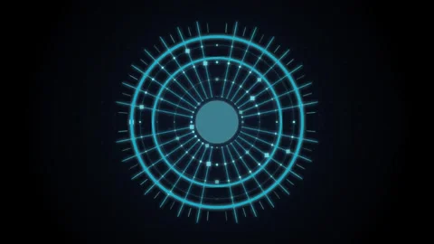 Futuristic Motion Animation of Digital Circular Interface with Dynamic Line.. Stock-Footage 336611436