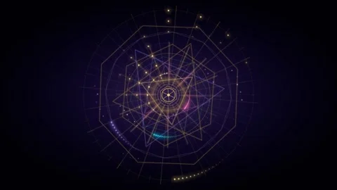 Futuristic Motion Animation of Geometric Digital Network. Stock-Footage 336610990