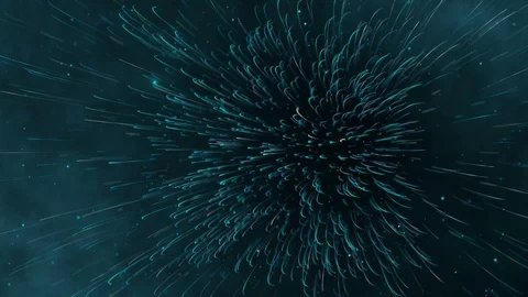 Futuristic motion animation of lines and dots. Stock Footage 98281239