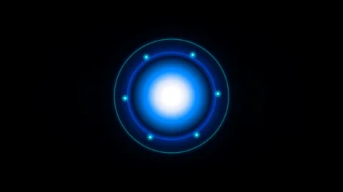 Futuristic Motion Blue Light Sphere Animation with Dynamic Digital Effects. Stock Footage 342563967