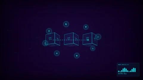 Futuristic Motion Data Visualization with Dynamic Digital Network Graphics .. Stock Footage 342623532