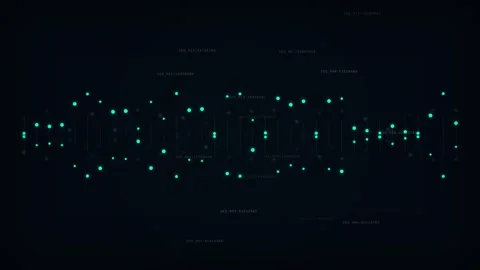 Futuristic Motion of Digital Data Particles in Space for Technology and Sci.. Stock Footage 342749843
