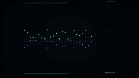 Futuristic motion digital data stream visualization with glowing particles .. Stock Footage 342765024