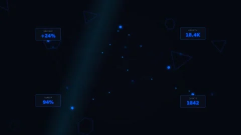 Futuristic motion digital data transfer visualization with glowing blue ele.. 库存影片 342651373