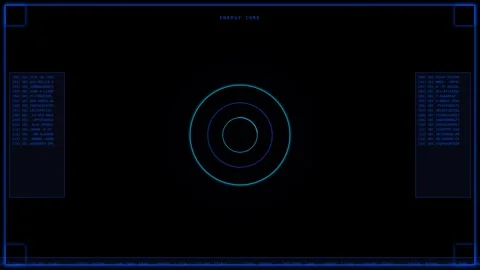 Futuristic Motion Digital Interface with Circular Targeting System for Tech.. Stock Footage 342748620