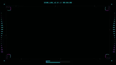 Futuristic motion digital interface with glowing elements and data streams .. 库存影片 342666939