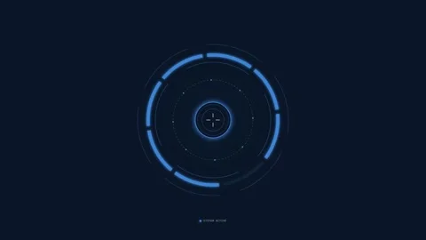Futuristic Motion Graphic of Circular Digital Interface with Dynamic Blue a.. Stock-Footage 338313601