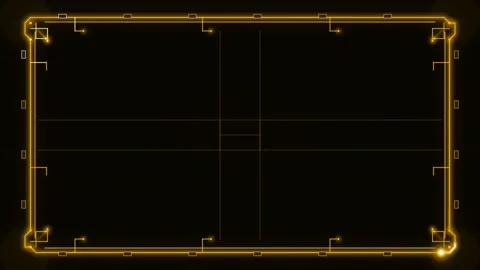 Futuristic motion graphic of a glowing digital frame with animated neon eff.. 库存影片 342752872