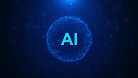 Futuristic Motion graphic polygon digital brain grid line ai technology icon Stock Footage 312004890
