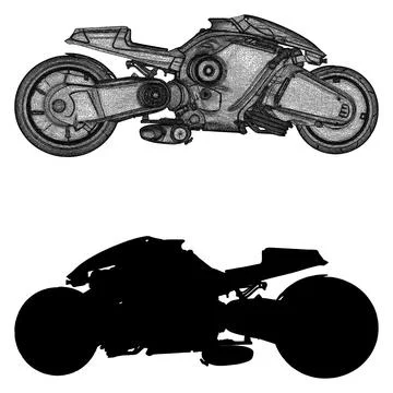 Futuristic Motorcycle Vector. Stock Illustration