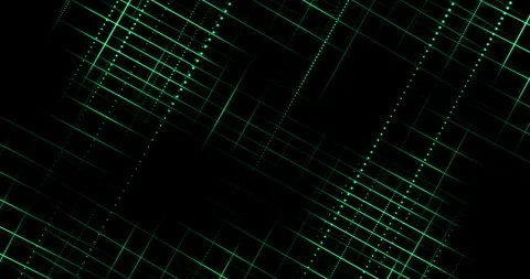 Futuristic movement of green matrix digital glow vertical lines, technology Stock Footage 277591482