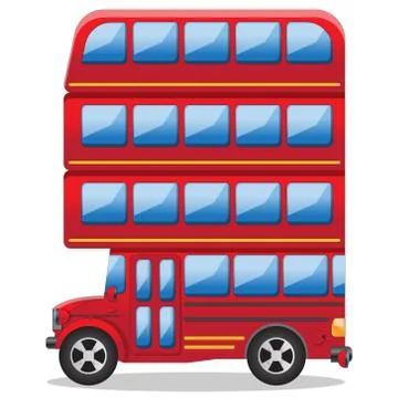 Futuristic multi-storey bus. Stock Illustration
