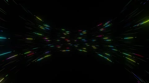 Futuristic Multicolor Neon Speed Tunnel with Glowing Light Trails Motion Stock Footage 342526415