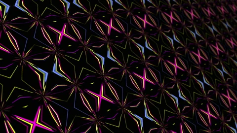 Futuristic multicolored laser lines mosaic endless pattern loop Stock Footage 140191618