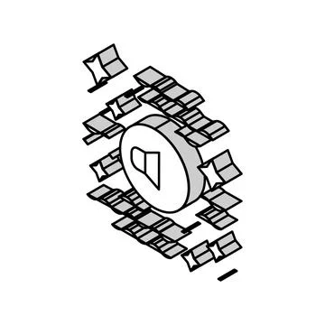 Futuristic music isometric icon vector illustration Stock Illustration