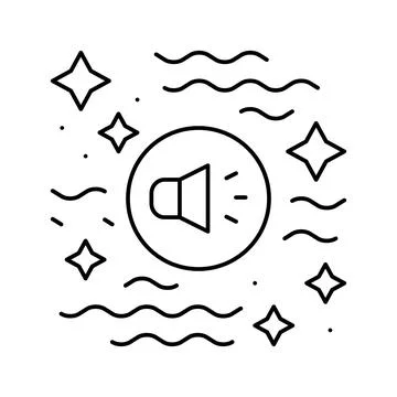 Futuristic music line icon vector illustration Stock Illustration