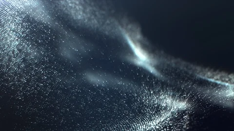 Futuristic Mysterious Flowing Digital Particles Stock Footage 108642744