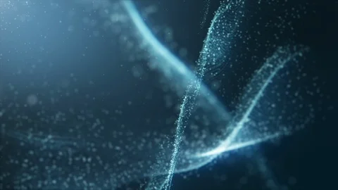 Futuristic Mysterious Flowing Digital Particles Stock Footage 108643002