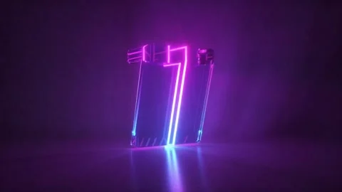Futuristic Neon 10 to 0 Countdown Timer Loop Animation Video stock 335633846