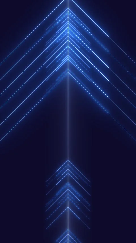Futuristic neon arrow lines vertical background animation in dark colors Stock-Footage 321377587