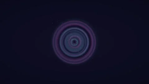 Futuristic neon audio wave circle with glowing particles. Stock Footage 335883911