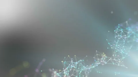 Futuristic neon big data wave of particles. Abstract motion background. Neon Stock Footage 113275314