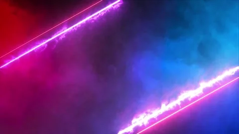 Futuristic Neon Blue and Pink Laser Lines Background Stock Footage 329656953
