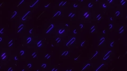 Futuristic neon blue capsule shapes on dark background abstract tech pattern Stock Footage 334140370