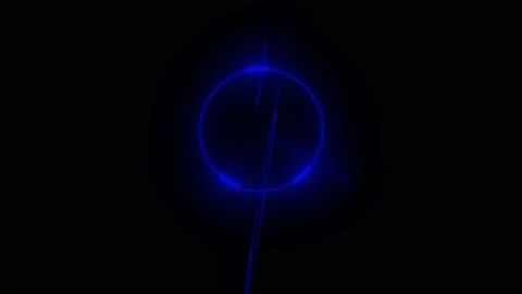 Futuristic Neon Blue Circles Animation. Vídeos de archivo 239510944