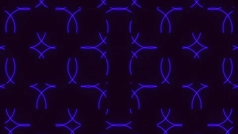 Futuristic neon blue geometric light pattern on dark background for visuals 库存影片 334140356