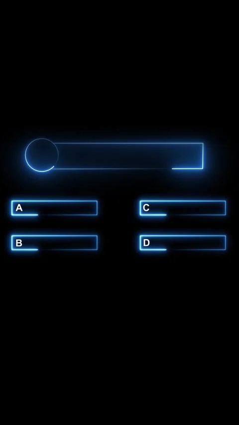 Futuristic Neon Blue Interface with Options Stock Footage 337461422