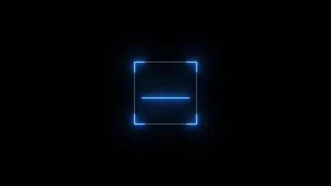 Futuristic neon blue scanner animation with glowing light beam on black bg. 動画素材 337951279