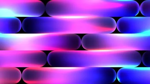 Futuristic neon capsule abstract background with glowing purple pink and cy.. Иллюстрация