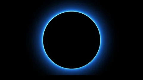 Futuristic Neon Circle on Black Background for Tech UI Template Stock Footage 311537926