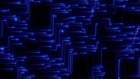 Futuristic Neon Circuit Board Loop Tech Glow Animation Stock Footage 315221887