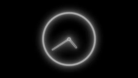 Futuristic Neon Countdown Timer Clock Animation 库存影片 308043582